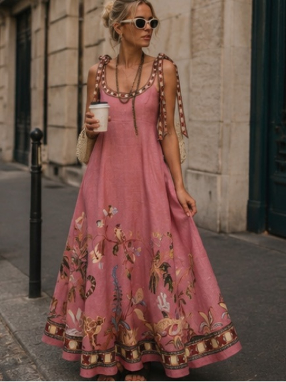 Alemais Zuri Dusty Rose Floral Border Maxi Dress last 3🔥🔥 - Picture 10 of 16